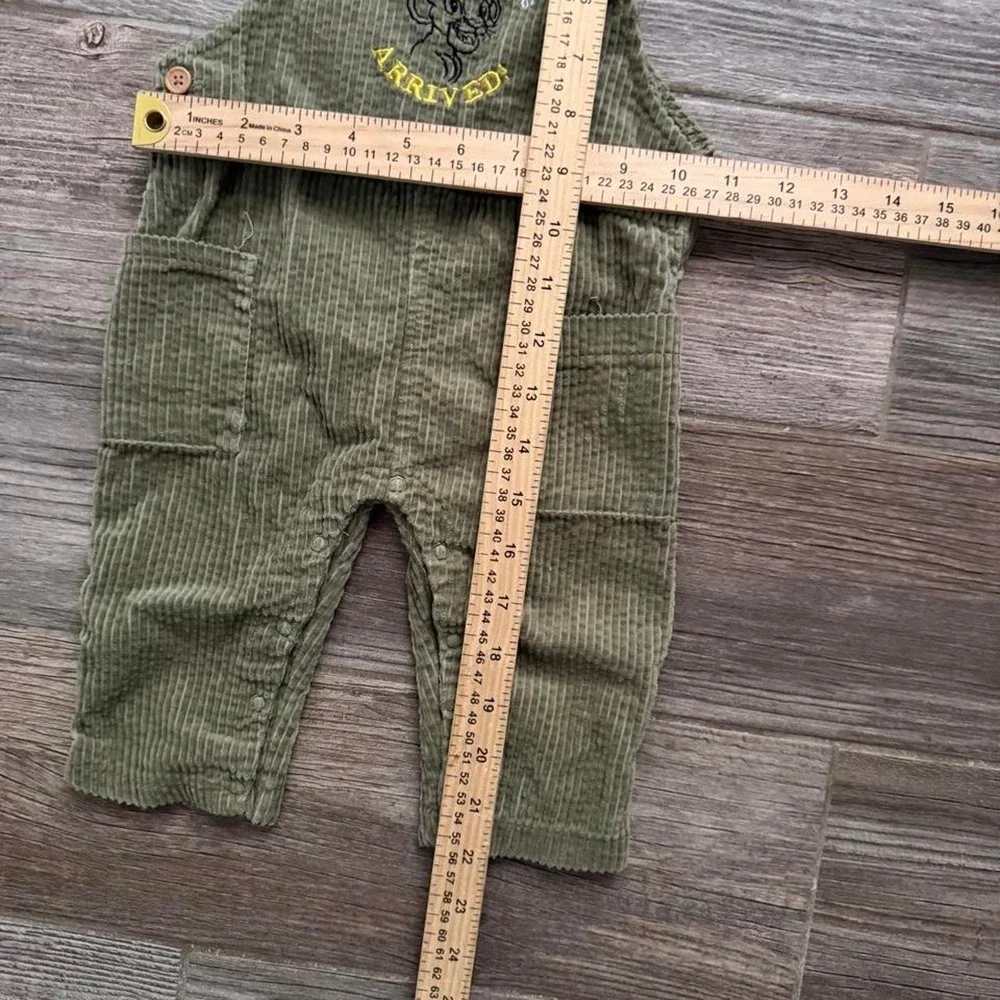Vintage Disney lion king Baby Green Corduroy Overalls size 12M
